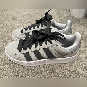 Gray and Black Adidas Sneakers